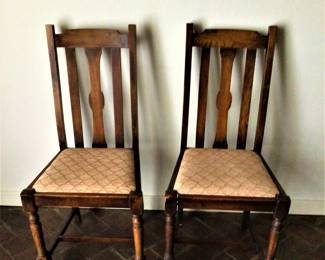 Early English Jacobean Oak Dining Chairs