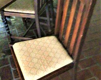 One of Twelve Early 20th Century Oak Arts and Crafts/Mission Dining Chairs