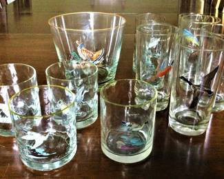 Ned Smith Waterfowl Vintage Glasses