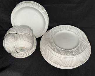 Bordallo Pinheiro White Basketweave Dinnerware