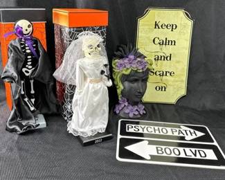 Halloween Nutcrackers, Signs And Grecian Planter