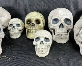 Halloween Plastic Collection Of Skulls