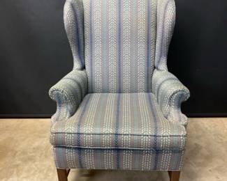 Stanton Cooper Gray Patterned Wing Back Chair