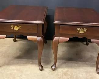 Pair Of Cherry Wood Side Tables