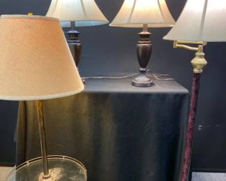 Table And Standing Light Lot