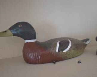 wooden painted duck