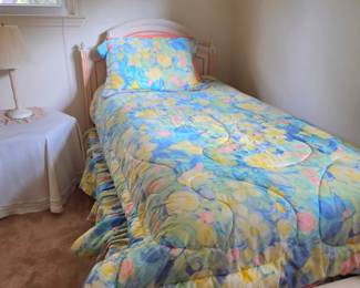 French Provencial bed, two available plus cabinet and dresser