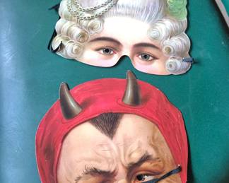 Vintage paper face masks