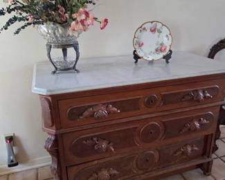 Marble top dresser
