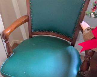upholstered chair with bulled beading, two available