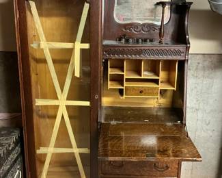 Antique Secretary Desk with Bookcase