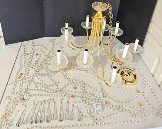 Vintage GoldToned Brass Chandelier