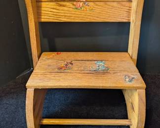 Vintage Childrens ChairStep Stool