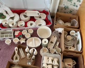 Large Collection of Pfaltzgraff Christmas Dishes