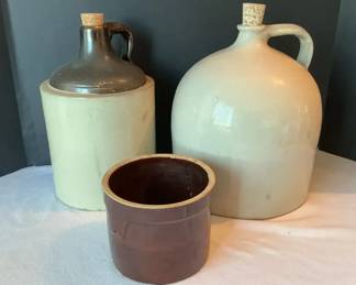 Whiskey Jugs Small Brown Crock