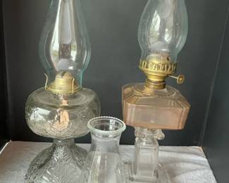 Two Eagle Oil Lamps