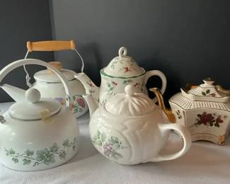 Tea Pots including Pfaltzgraff