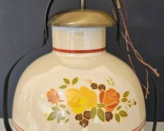 Vintage Hanging Swag Hurricane Lamp