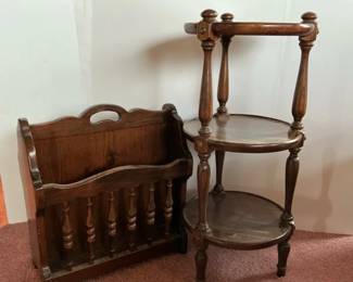 Ethan Allen Plant Stand Magazine Rack