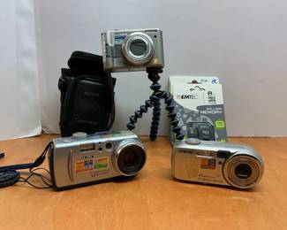 Lumix Two Sony CyberShots Digital Cameras