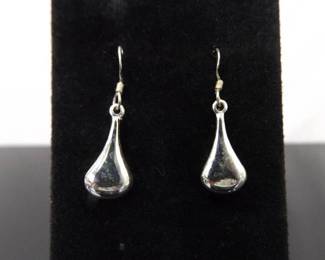 .925 Sterling Silver Drop Dangle Hook Earrings