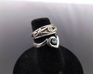 A Pair of .925 Sterling Silver Toe Rings Size 4+