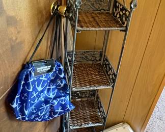 WICKER CD RACK 