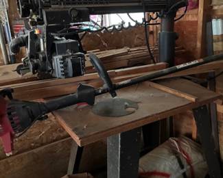 table saw, weed wacker