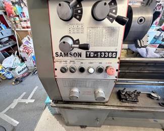 Samson TD-1336G metal lathe — control panel detail — $2,500