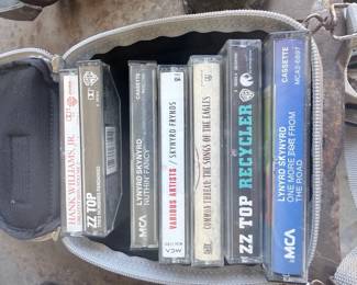 Cassette lot: Hank Williams Jr, ZZ Top, Skynyrd, Eagles tribute — $20