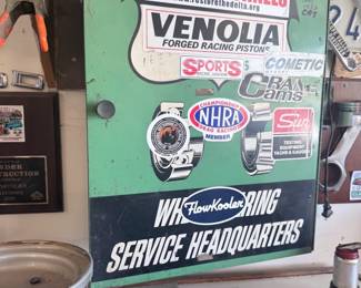 Vintage racing/auto signage — $50