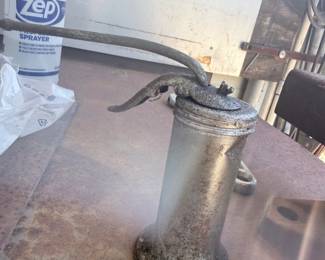 Vintage pump oil can — $15