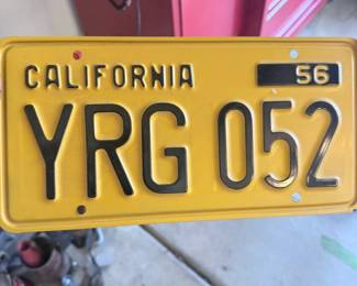 1956 California license plate — $40