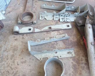 Hardware lot: bolts, clamps, brackets — $40 (detail)