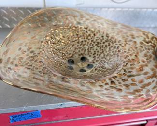 Art-glass bowl — $40 for the pair