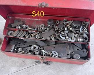 Red hardware toolbox — $40