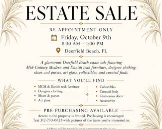 A Haute Mess Estate Sale Flyer
