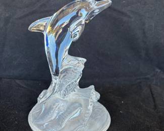 Art Glass Leaping Dolphin