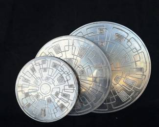 Vintage Art Deco Swedish Trivet Set