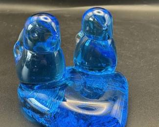 Leo Ward Art Glass Bluebird of Happiness
