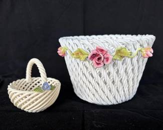 Capodimonte Porcelain Baskets