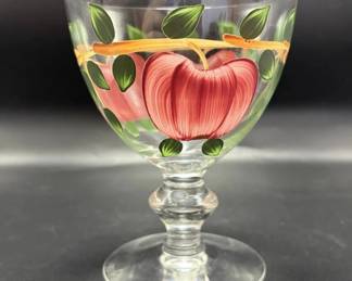 San Franciscan Hand Painted Appleware Glass