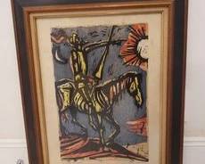 MID CENTURY IRVINGAMEN "DONQUIXOTE" ORIGINAL ARTIST PROOF WOODCUT, PENCIL SIGNED & TITLED