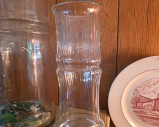 Blenko Bamboo Series 7820 10 1/8" Textured Vase Crystal 1978