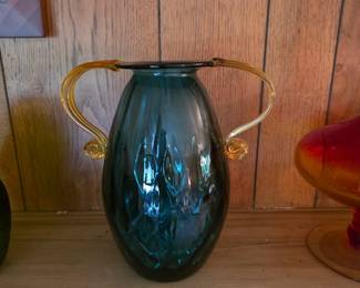 Amethyst blenko glass vase