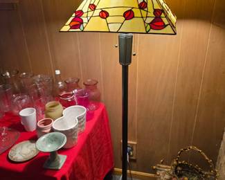 Stained glass Tiffany style floor lamp.