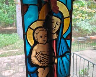 Virgin Mary and Infant Jesus Stained Glass