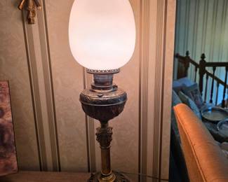 Antique Victorian Banquet Lamp