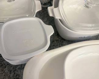 Vintage CorningWare Blue Cornflower Casserole Dishes with Glass Lids & Storage Covers