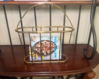 Vintage brass magazine holder